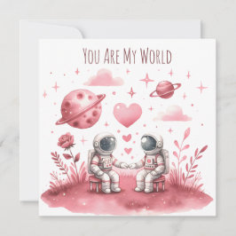 Lupercalia Astronaut Space Love Valentine Julkort