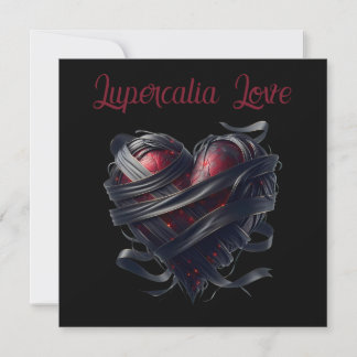 Lupercalia Black Threads Heart Valentine's Julkort