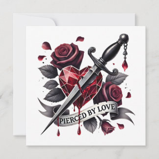 Lupercalia Gothic Heart & Sword Valentine's Julkort