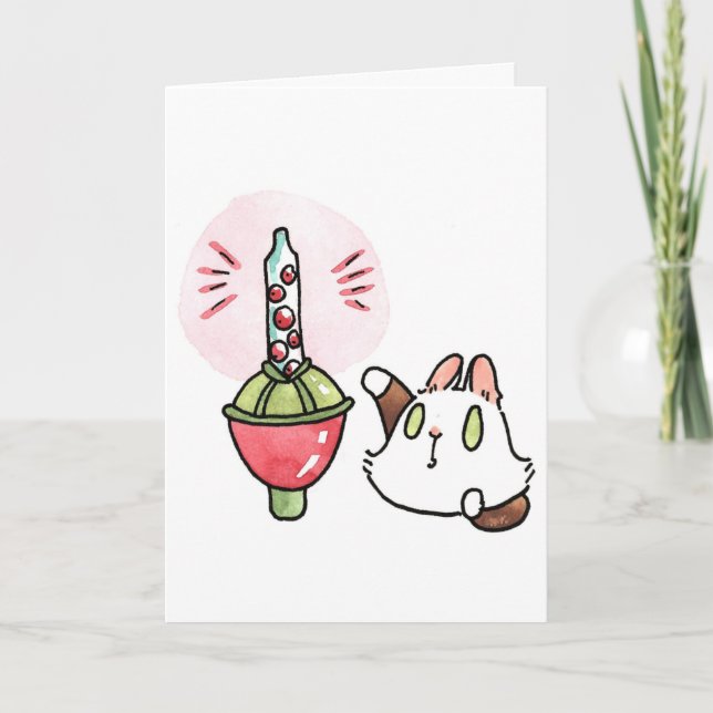 Lupin och bubbelljuset helgkort (Framsida)