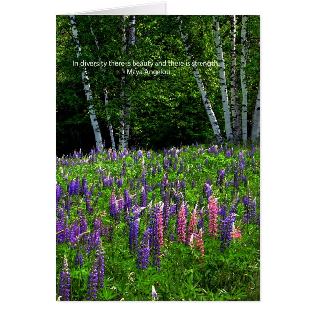 Lupine Fält Celebrates Diversity Hälsningskort (Framsidan)