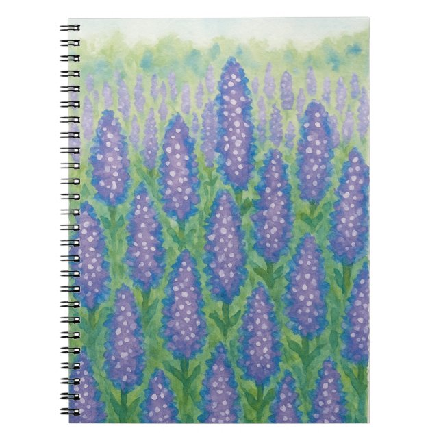 Lupine Fält Watercolor Anteckningsbok (Framsidan)