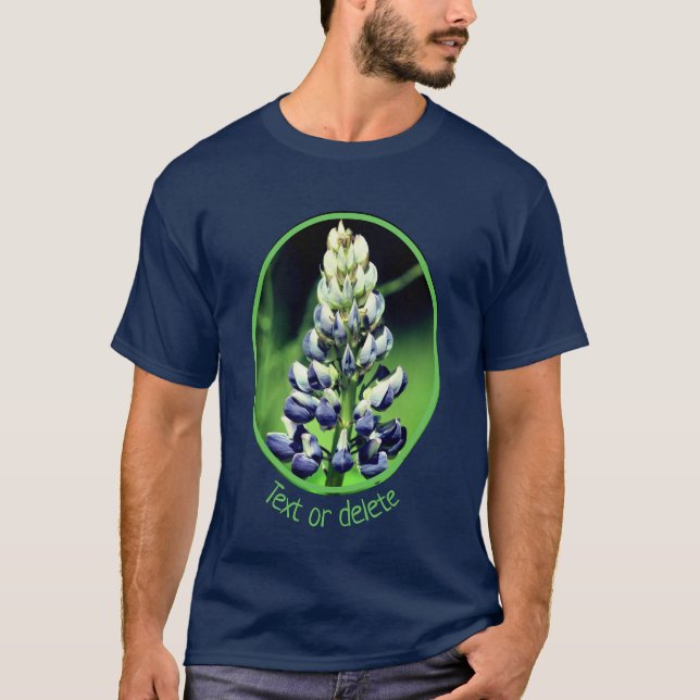 Lupine Flower-Personlig med en Vild Lila T Shirt (Framsida)