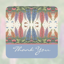 Lupine Flowers n Butterflies Vintage Monogram