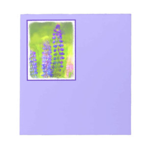Lupine Painting - Originalfärgsbild Anteckningsblock