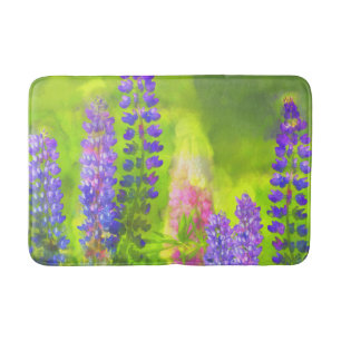 Lupine Painting - Originalfärgsbild Badrumsmatta