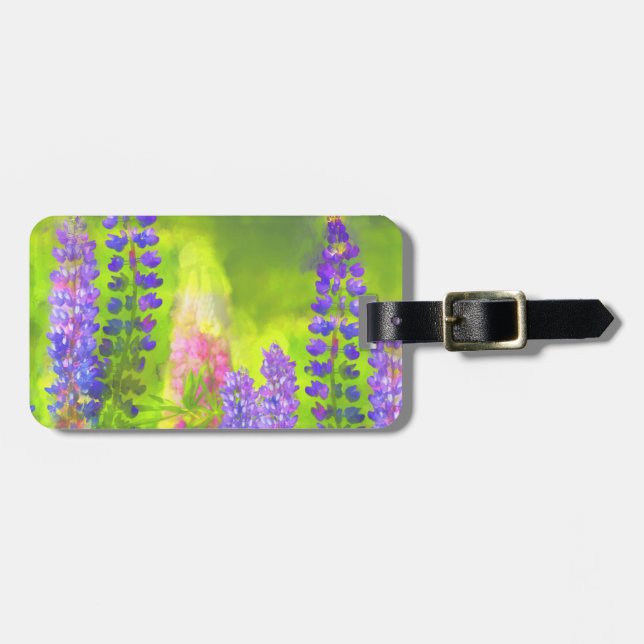 Lupine Painting - Originalfärgsbild Bagagebricka (Horisontell Framsida)