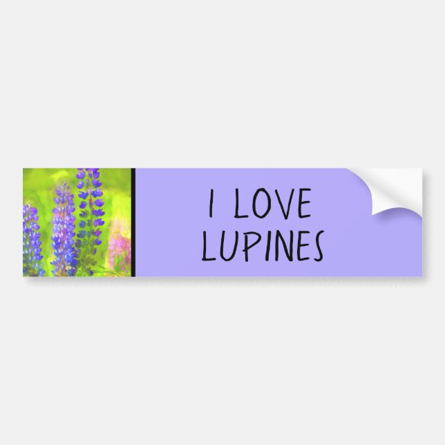Lupine Painting - Originalfärgsbild Bildekal (Framsidan)