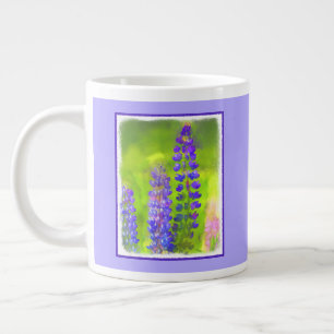 Lupine Painting - Originalfärgsbild Jumbo Mugg