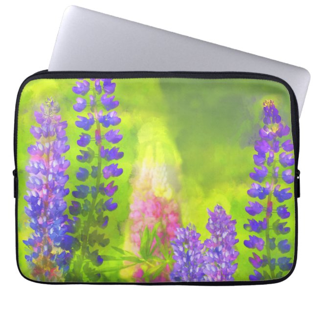 Lupine Painting - Originalfärgsbild Laptop Fodral (Framsidan)