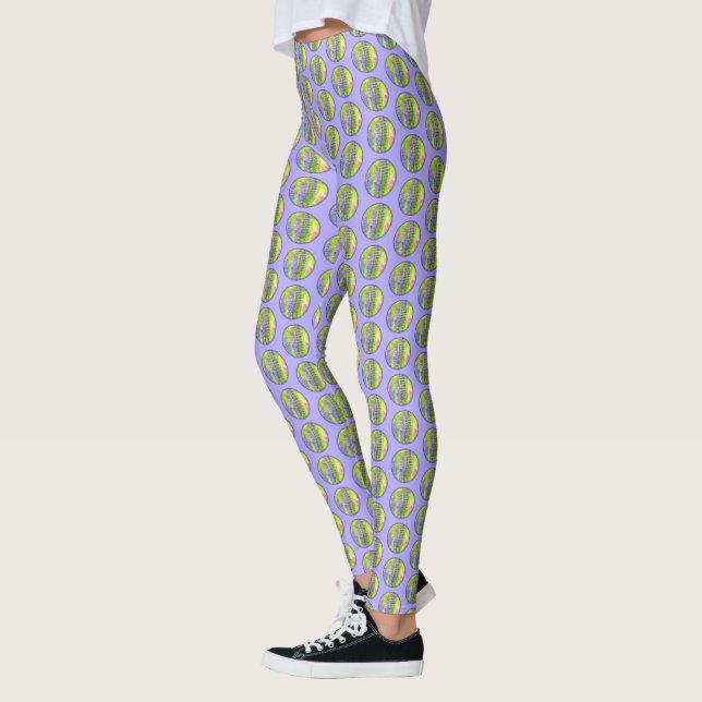 Lupine Painting - Originalfärgsbild Leggings (Vänster)