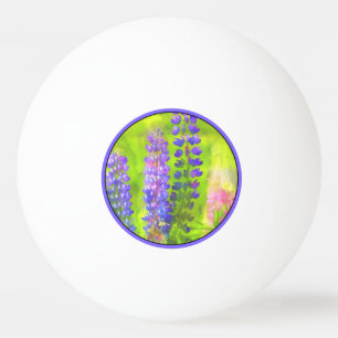 Lupine Painting - Originalfärgsbild Pingisboll