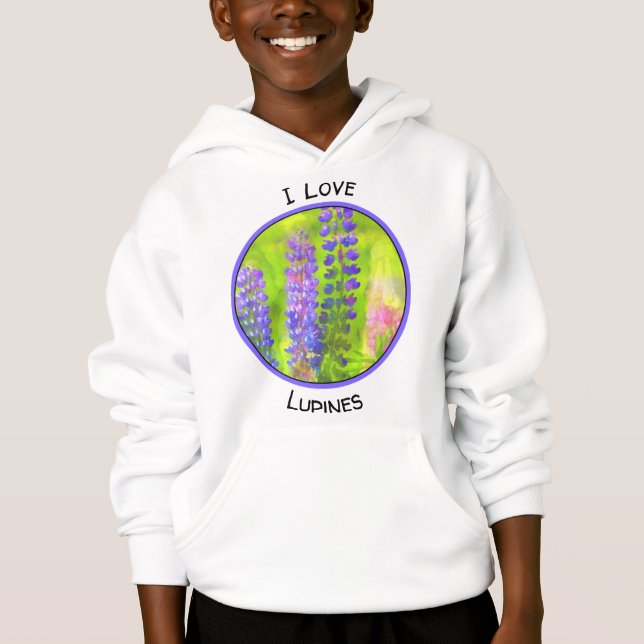 Lupine Painting - Originalfärgsbild T Shirt (Framsida)