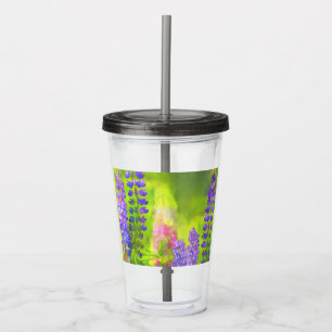 Lupine Painting - Originalfärgsbild Take Away Mugg