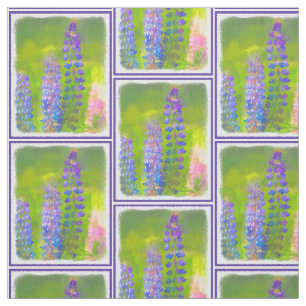 Lupine Painting - Originalfärgsbild Tyg