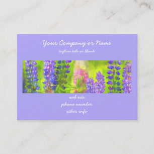 Lupine Painting - Originalfärgsbild Visitkort