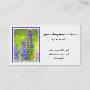 Lupine Painting - Originalfärgsbild Visitkort