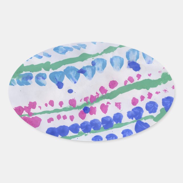 Lupine Sticker Ovalt Klistermärke (Framsida)