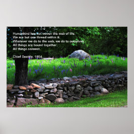 Lupine Wall - Chief Seattle Quote Poster