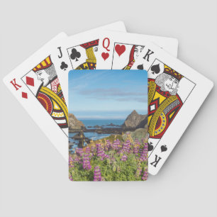 Lupine Wildblommor täcker Backe Spel Kort
