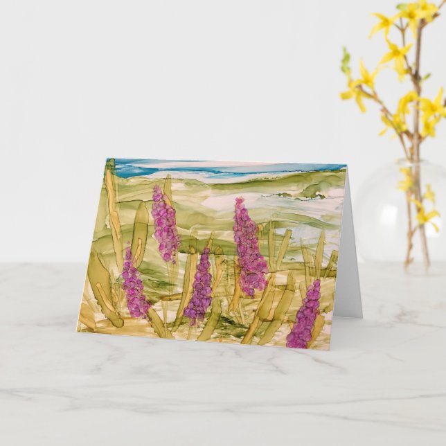 Lupiner i det vilda  kort (Gul blomma)