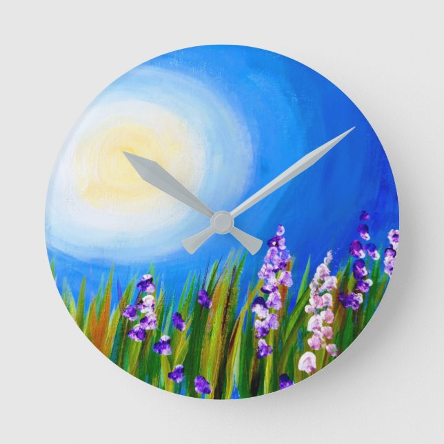 Lupiner i en ängsskugga rund klocka (Framsida)