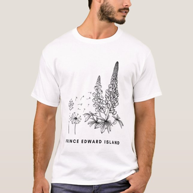 Lupines & Dandelions PEI T-Shirt (Framsida)