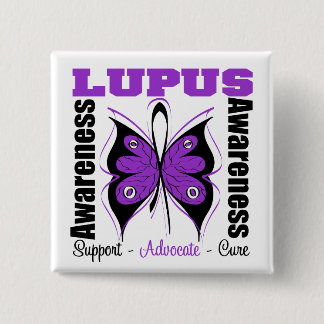 Lupus Awareness Butterfly Knapp
