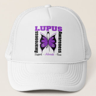 Lupus Awareness Butterfly Truckerkeps