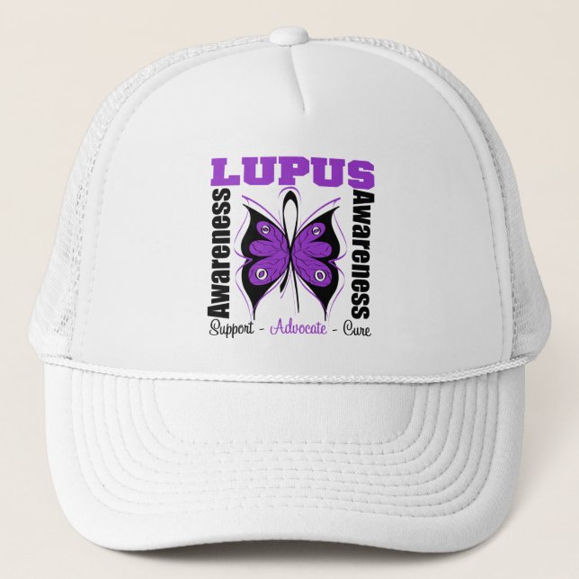 Lupus Awareness Butterfly Truckerkeps (Framsida)