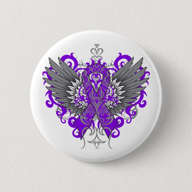 Lupus Awareness Coola Vingar Knapp (Framsida)
