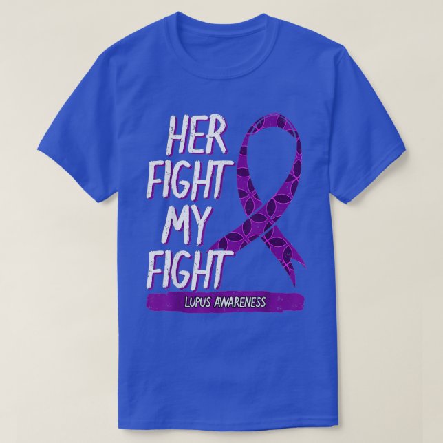 Lupus Awareness Fight SLE Lila Ribbon Butterfly T Shirt (Design framsida)