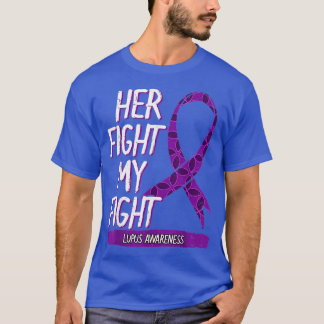 Lupus Awareness Fight SLE Lila Ribbon Butterfly T Shirt
