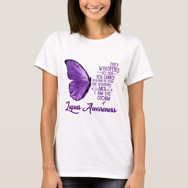 Lupus Awareness, jag är stormen Lupus Awareness T Shirt (Framsida)