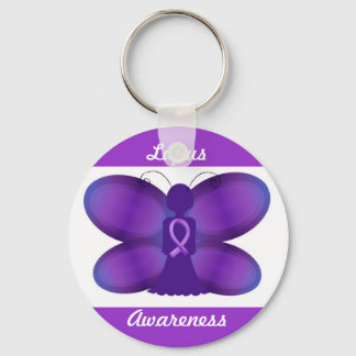 Lupus Awareness lila Fairy Butterfly Nyckelring