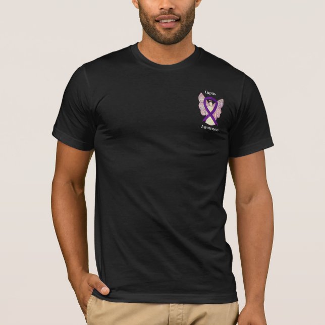 Lupus Awareness Ribbon Angel Anpassningsbar Shirts Tröja (Framsida)