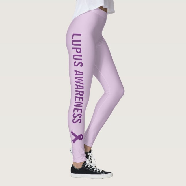 Lupus Awareness Ribbon Lila Leggings (Höger)