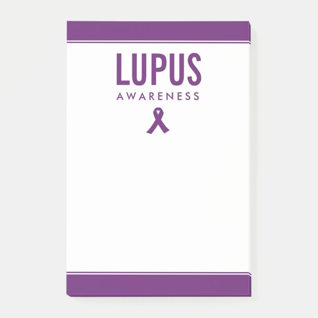 Lupus Awareness Ribbon Lila Post-it Block (Framsida)
