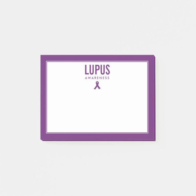Lupus Awareness Ribbon Lila Post-it Block (Framsida)
