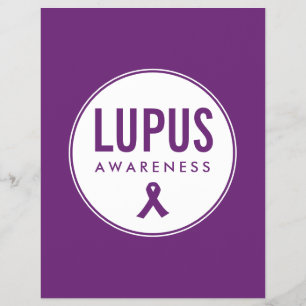 Lupus Awareness Ribbon Lila Reklamblad