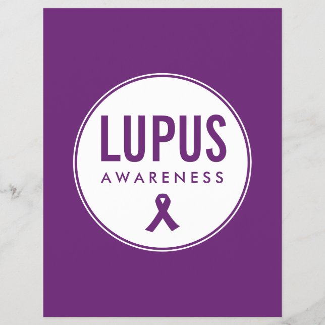 Lupus Awareness Ribbon Lila Reklamblad (Framsidan)