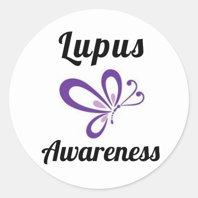 Lupus Awareness Stickers Runt Klistermärke (Framsida)