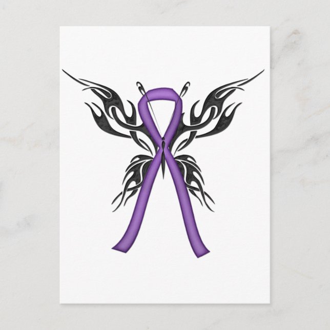 Lupus Awareness - Tribal Butterfly Vykort (Framsida)