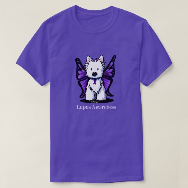 Lupus Awareness Westie T-Shirt (Design framsida)