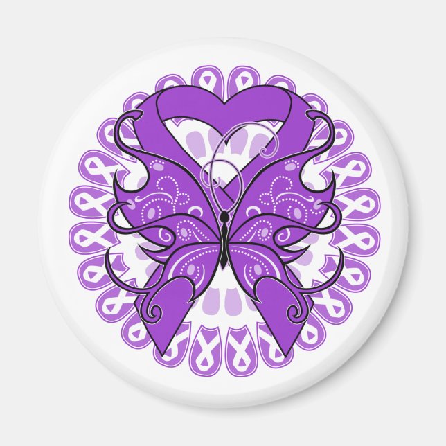 Lupus Butterfly Circle of Rosett band Magnet (Framsidan)