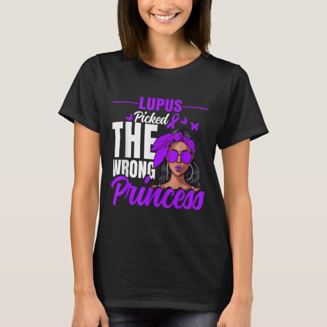 Lupus Cked The Wrong Princess - Warrior Lupus Awar T Shirt (Framsida)