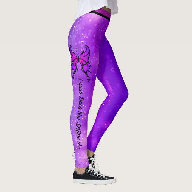 Lupus definierar mig inte text Kvinnolegeringar Leggings (Höger)