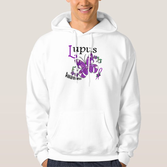 Lupus för målat glassfjäril 2 sweatshirt (Framsida)