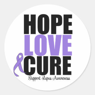 Lupus Hope Kärlek Cure Runt Klistermärke
