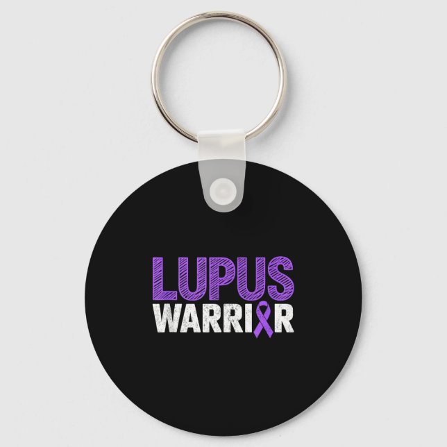 Lupus krigare fighter överlevande sle medvetenhet nyckelring (Framsida)